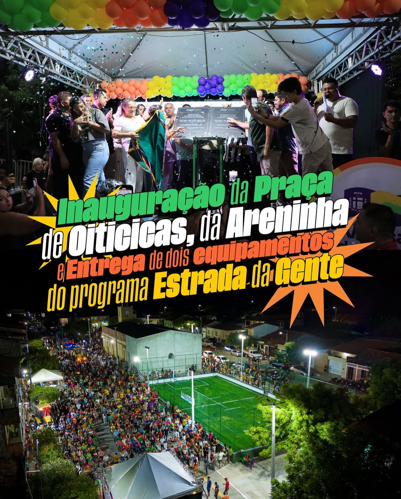 A Prefeitura Municipal de Viçosa do Ceará, por meio do Excelentíssimo Senhor Prefeito Eurico Arruda, realizou a inauguração da Praça Ademar Carneiro de Souza.